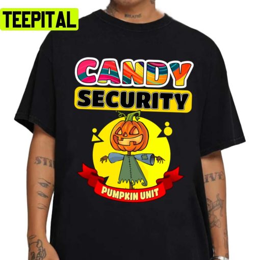 Jack O Lantern Candy Security Halloween Illustration Unisex Sweatshirt