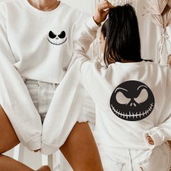 Jack Skellington Face Nightmare Before Christmas Fall Pumpkin Halloween Unisex Sweatshirt