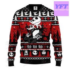 Jack Skellington Hohoho The Nightmare Before Disney Jack & Sally 3d Ugly Christmas Sweater