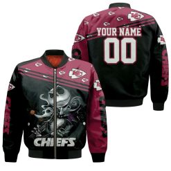 Jack Skellington Kansas City Chiefs 3d Personalized Bomber Jacket