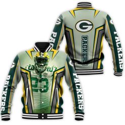 Jaire Alexander 23 Green Bay Packers 3d Baseball Jacket