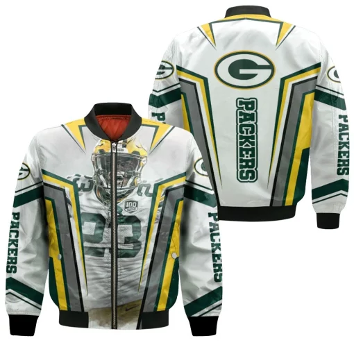 Jaire Alexander 23 Green Bay Packers 3d White Theme Bomber Jacket