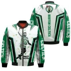 Jaylen Brown 7 Boston Celtics Art Bomber Jacket