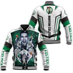 Jayson Tatum 0 Boston Celtics Design Baseball Jacket