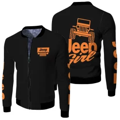 Jeep Girl Jeep Lover 3d Fleece Bomber Jacket