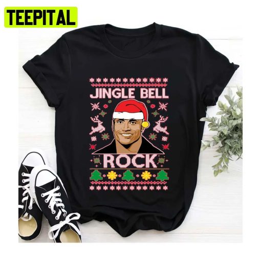 Jingle Bell The Rock Christmas Knit Pattern Ugly Unisex Sweatshirt