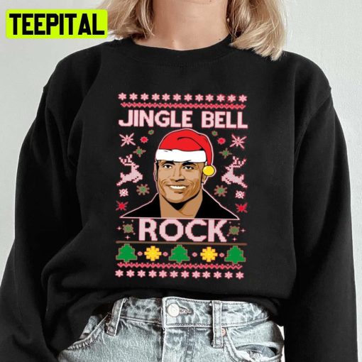 Jingle Bell The Rock Christmas Knit Pattern Ugly Unisex Sweatshirt