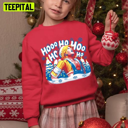 Jolly Tidings Hoho Christmas Art Ugly Unisex Sweatshirt