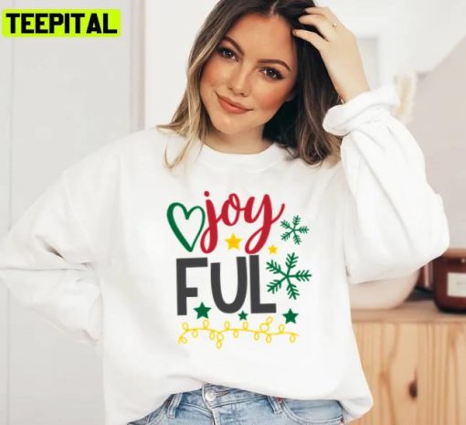 Joyful Merry And Blessed Design Unisex Sweatshirt