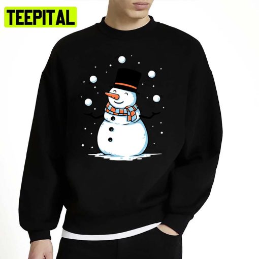 Juggling Snowman Wanna See Magic Unisex Sweatshirt