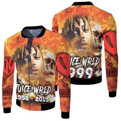 Juice Wrld 999 Death Race For Love Skull Fire Fleece Bomber Jacket