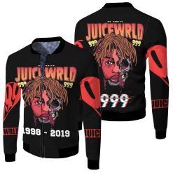 Juice Wrld 999 Pop Half Skull Fleece Bomber Jacket