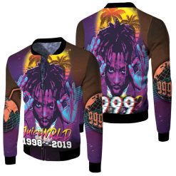 Juice Wrld 999 Rap Pop Neon Style Fleece Bomber Jacket