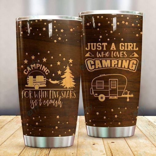 Just A Girl Who Love Camping Stainless Steel Cup