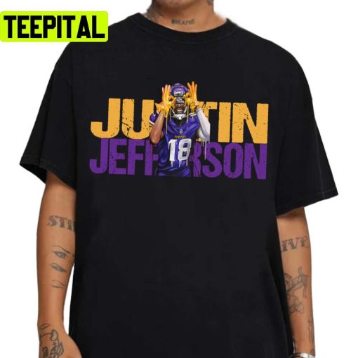 Justin Jefferson The Griddy Blue Grlddy Minnesota Vikings Unisex Sweatshirt