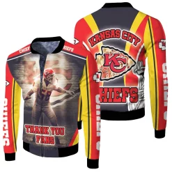 Kansas City Chiefs Derrick Thomas 58 For Fans Fleece Bomber Jacket