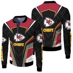 Kansas City Chiefs Nfl Fan 3d Jersey Fleece Bomber Jacket