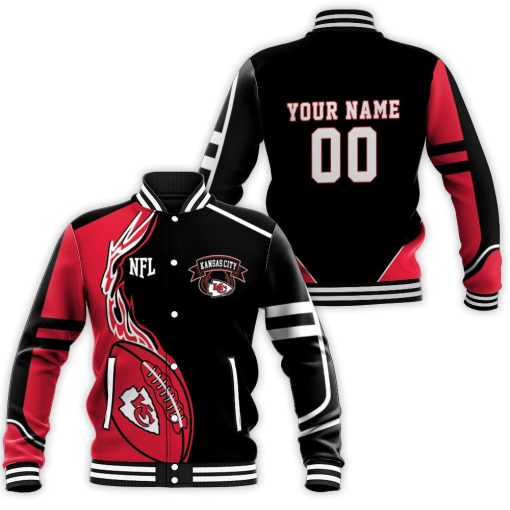 Kansas City Chiefs Nfl Fan 3d Personalized Baseball Jacket