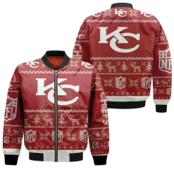 Kansas City Chiefs Nfl Ugly Sweatshirt Christmas 3d Bomber Jacket