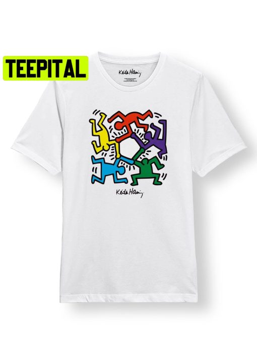 Keith Haring Multi Stickmen Trending Unisex Shirt