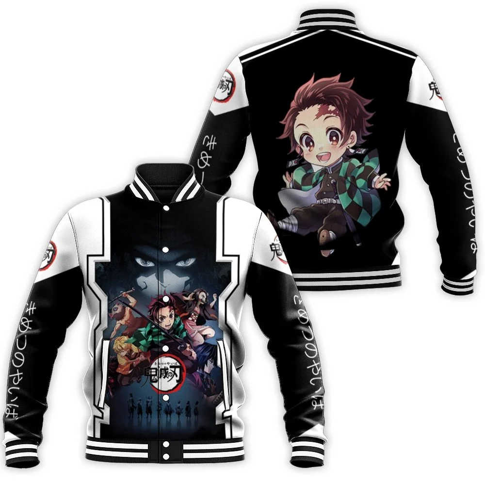 Kimetsu No Yaiba Anime Tanjiro Kamado Baseball Jacket