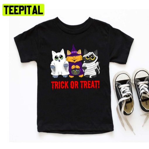 Kittens Trick Or Treat Halloween Illustration Hoodie