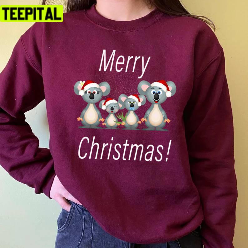 Koala Australian Theme Merry Christmas Unisex Sweatshirt