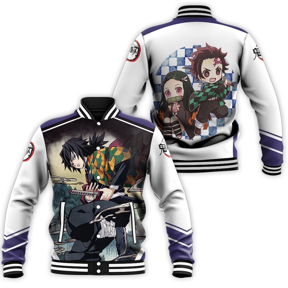 Kocho Shinobu Kimetsu No Yaiba Baseball Jacket - AOP Frenzy Store