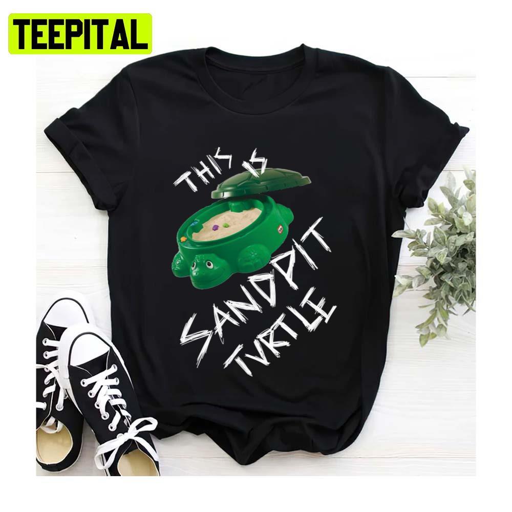 Kopie Von This Is Sandpit Turtle Bmth Meme White On Black Unisex Sweatshirt