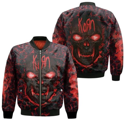 Korn Lava Skull 3d Full Jersey Bomber Jacket