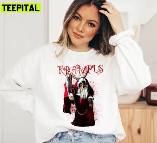 Krampus Hoor Santa Design Christmas Unisex Sweatshirt