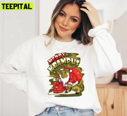 Krampus Xmas Joke Merry Christmas Unisex Sweatshirt