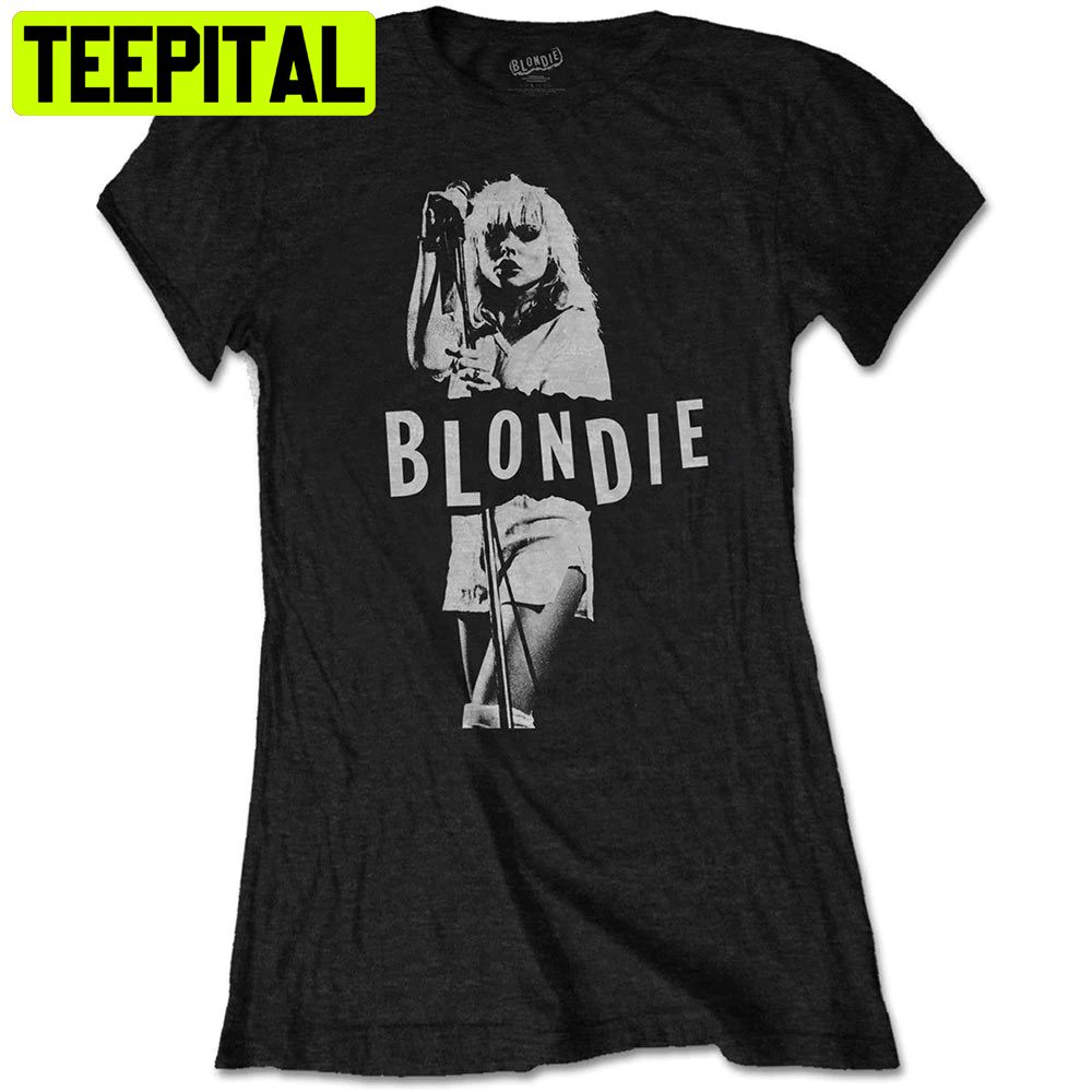 Ladies Blondie Debbie Harry Mic Stand Trending Unisex Shirt