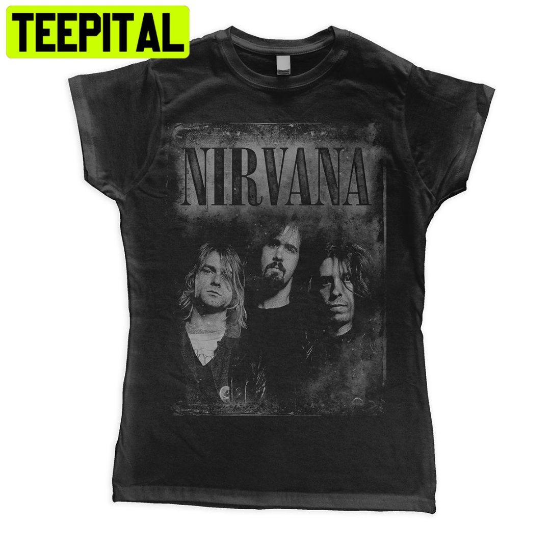 Ladies Nirvana Faded Faces Kurt Cobain Rock Trending Unisex Shirt