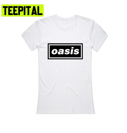 Ladies White Oasis Logo Liam Noel Gallagher Trending Unisex Shirt