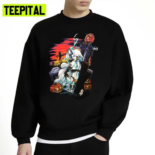 Lady Death Halloween Graphic Unisex Sweatshirt