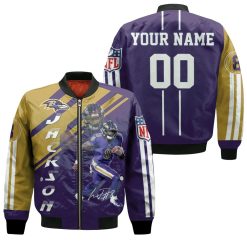 Lamar Jackson Baltimore Ravens 3d Personalized Bomber Jacket