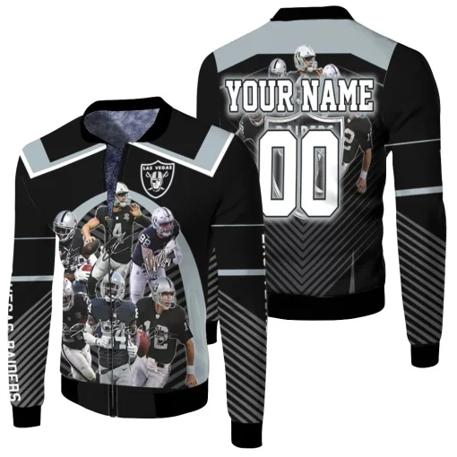 Las Vegas Raiders 3d Personalized Fleece Bomber Jacket