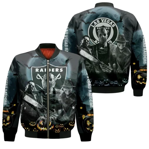 Las Vegas Raiders Halloween Horror 3d T Shirt Hoodie Bomber Jacket