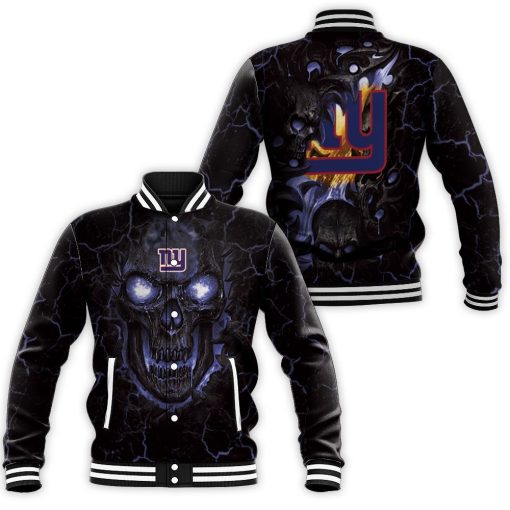 Lava Skull New York Giants 3d Jersey Baseball Jacket