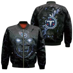 Lava Skull Tennessee Titans 3d Jersey Bomber Jacket