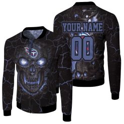 Lava Skull Tennessee Titans 3d Personalized Fleece Bomber Jacket