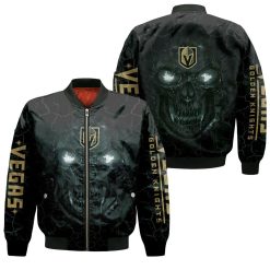 Lava Skull Vegas Golden Knights 3d Jersey Bomber Jacket