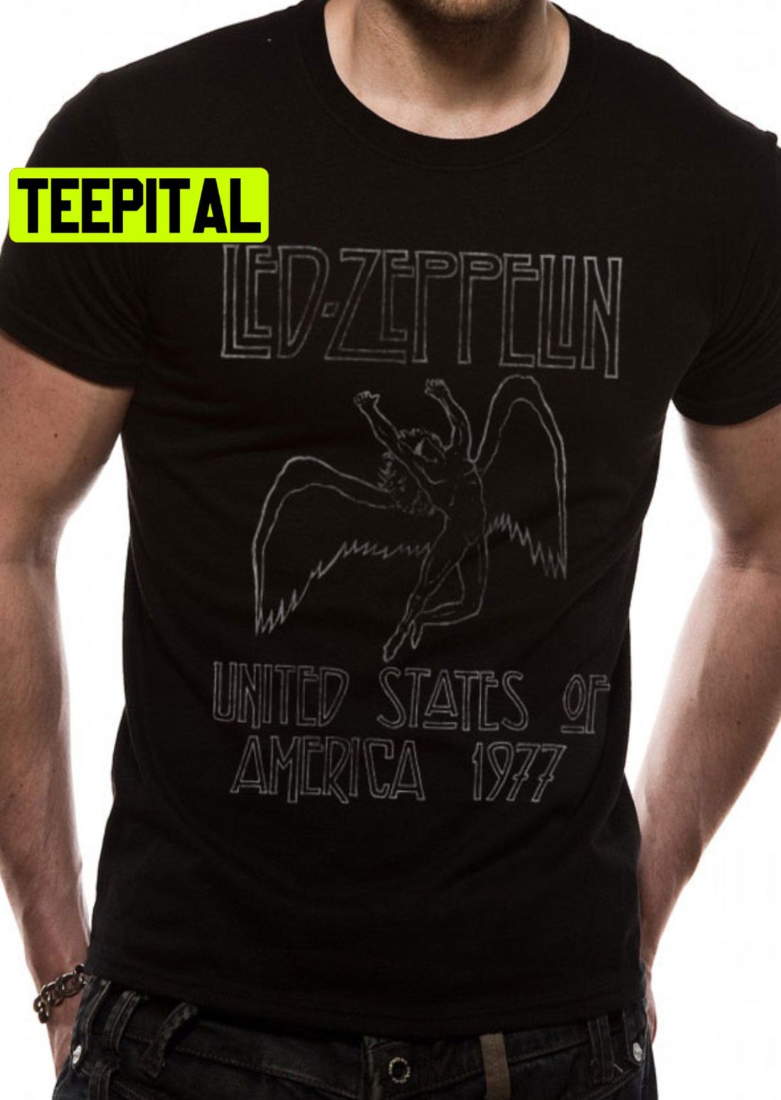 Led Zeppelin Us Tour 1977 Jimmy Page Rock Trending Unisex Shirt