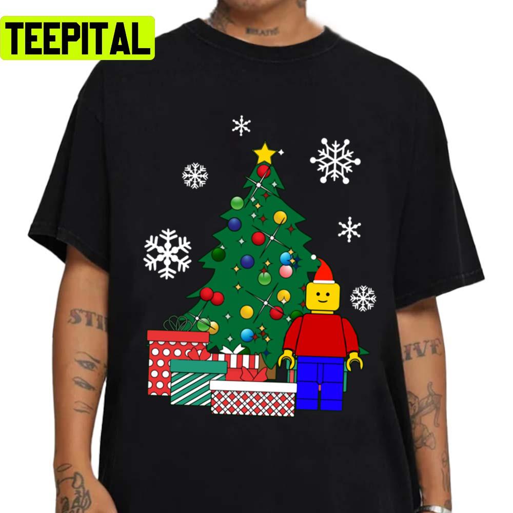 Lego Man Around The Christmas Tree Baseball Design Unisex Sweatshirt
