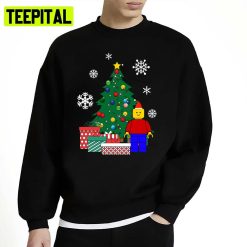 Lego Man Around The Christmas Tree Baseball Design Unisex Sweatshirt