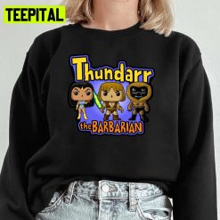 Lego Style Funko Pop Style Thundarr The Barbarian Ookla The Mok Ariel Unisex Sweatshirt