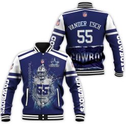 Leighton Vander Esch 55 Dallas Cowboys 3d Baseball Jacket