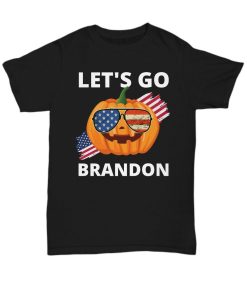 Let’s Go Brandon Pumpkin and Flag Halloween Shirt