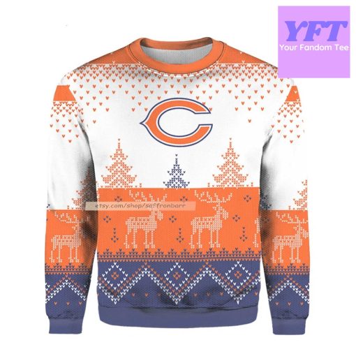 Letter C Orange 2022 Believe All Over Print 3d Ugly Christmas Sweater